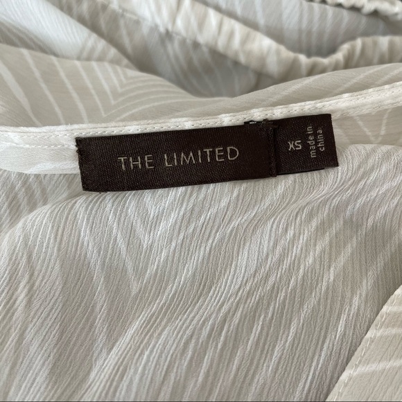 The Limited Sheer Swirl Neutral Office Blouse - Picture 8 of 9